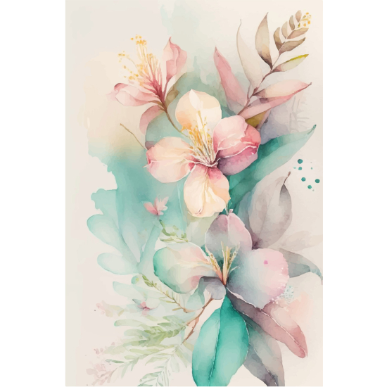 Papel pintado panorámico - Flores