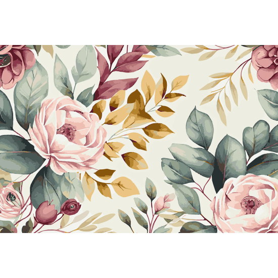 Papel pintado panorámico - Flores
