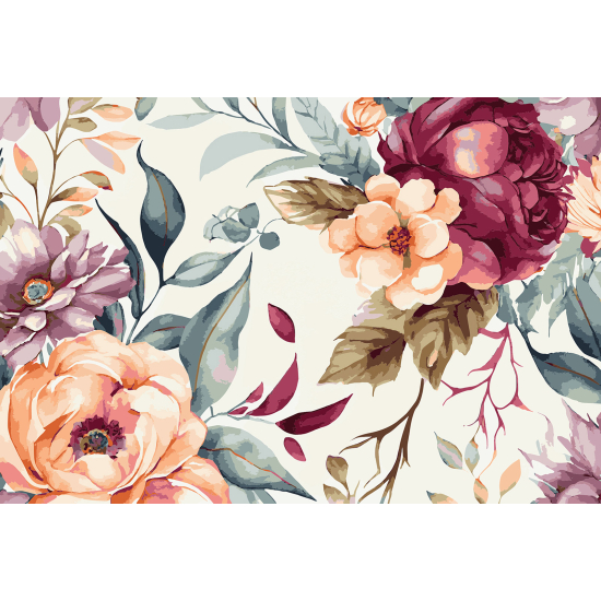 Papel pintado panorámico - Flores