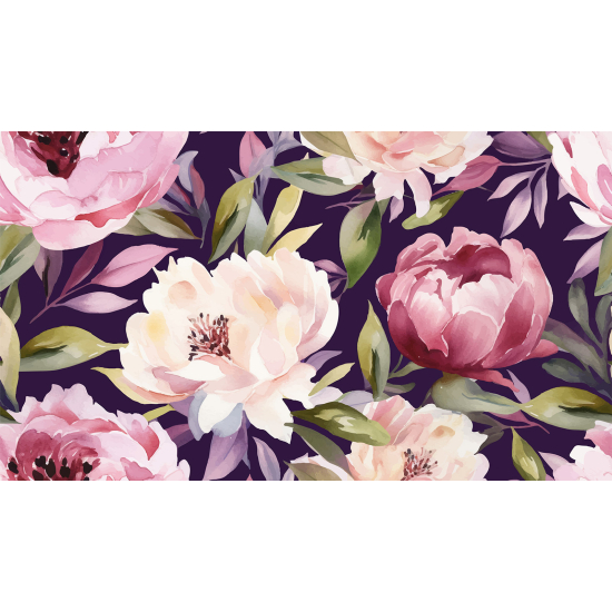 Papel pintado panorámico - Flores