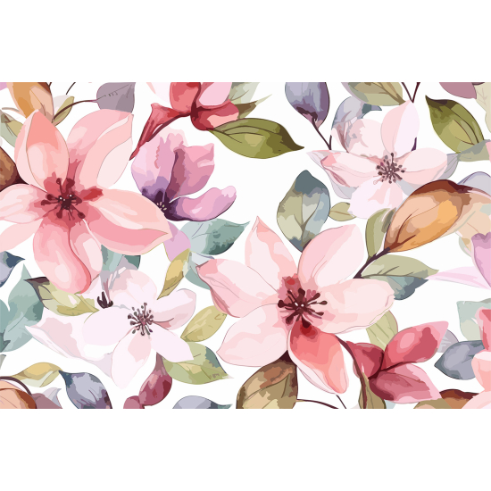 Papel pintado panorámico - Flores