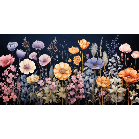 Papel pintado panorámico - Flores