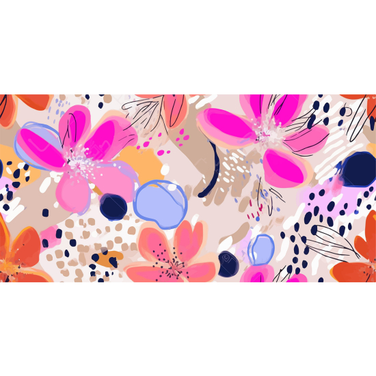 Papel pintado panorámico - Flores