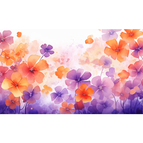 Papel pintado panorámico - Flores