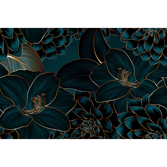 Papel pintado panorámico - Flores