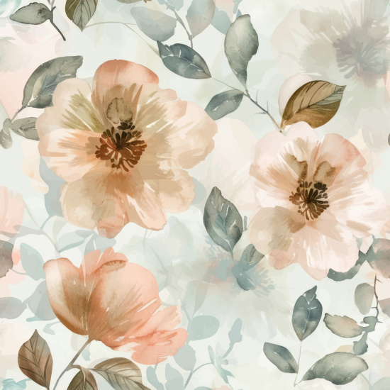 Papel pintado panorámico - Flores