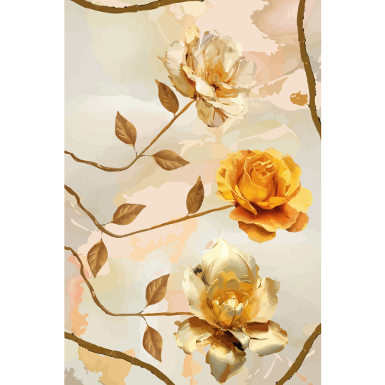 Papel pintado panorámico - Flores