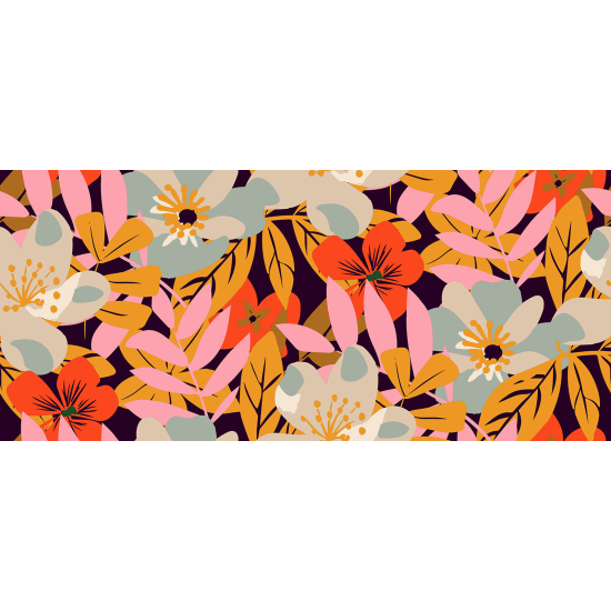 Papel pintado panorámico - Flores
