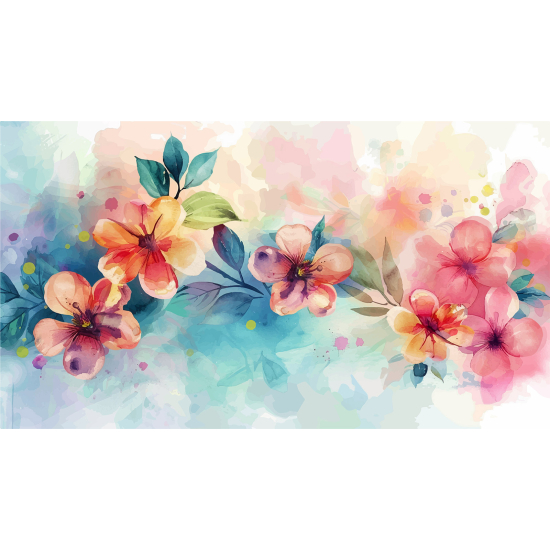 Papel pintado panorámico - Flores