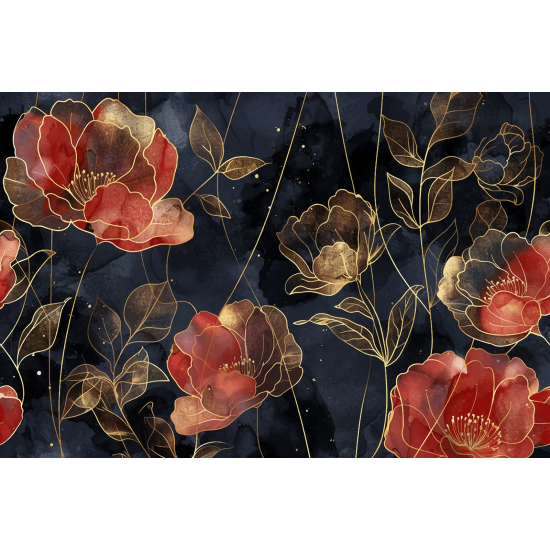 Papel pintado panorámico - Flores