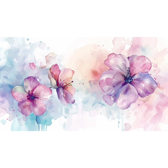Papel pintado panorámico - Flores