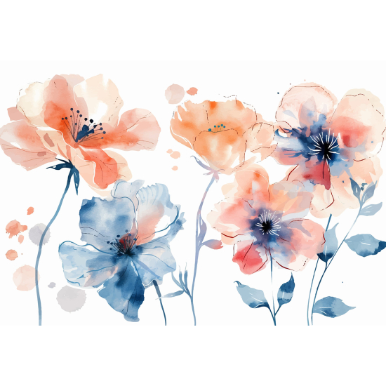 Papel pintado panorámico - Flores