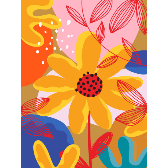 Papel pintado panorámico - Flores
