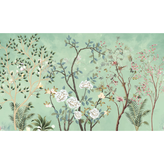 Papel pintado panorámico - Flores