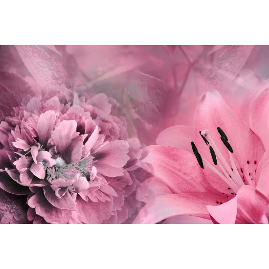 Papel pintado panorámico - Flores