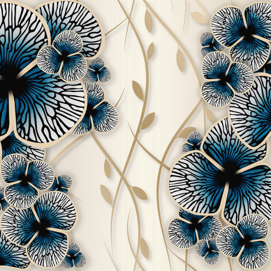 Papel pintado panorámico - Flores