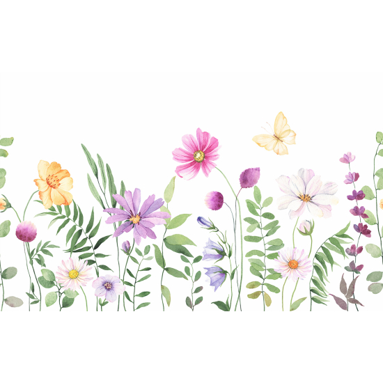 Papel pintado panorámico - Flores