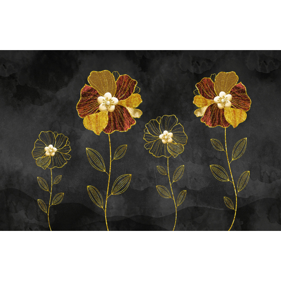 Papel pintado panorámico - Flores