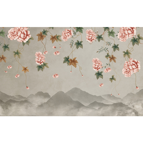 Papel pintado panorámico - Flores