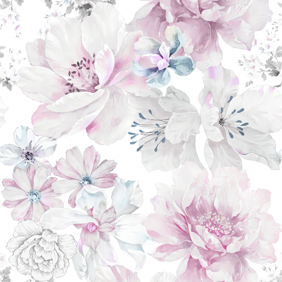 Papel pintado panorámico - Flores