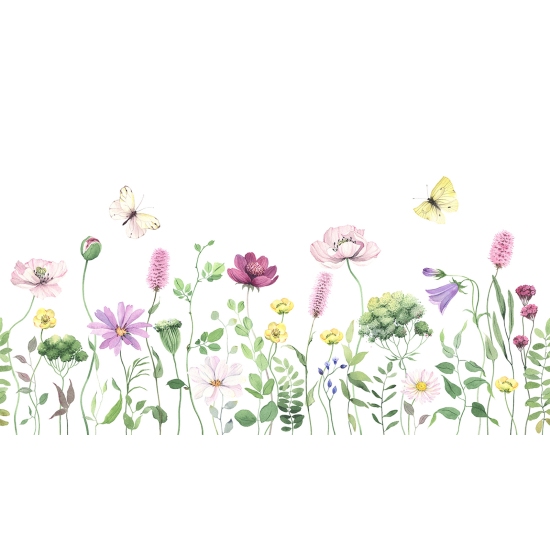 Papel pintado panorámico - Flores