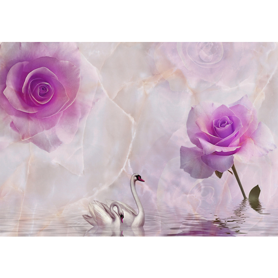 Papel pintado panorámico - Flores