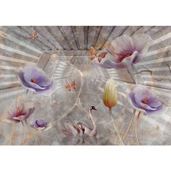 Papel pintado panorámico - Flores