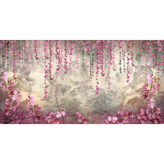 Papel pintado panorámico - Flores