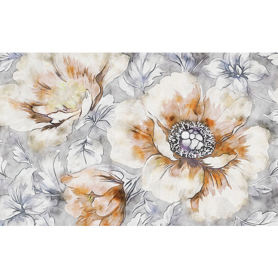 Papel pintado panorámico - Flores