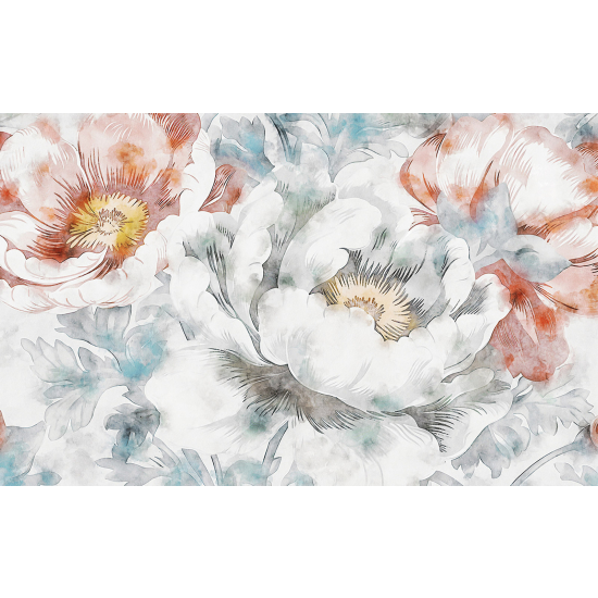 Papel pintado panorámico - Flores