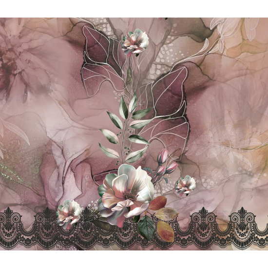 Papel pintado panorámico - Flores