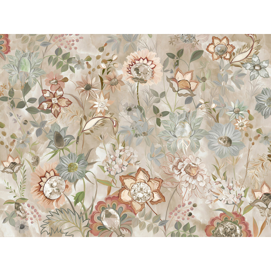 Papel pintado panorámico - Flores