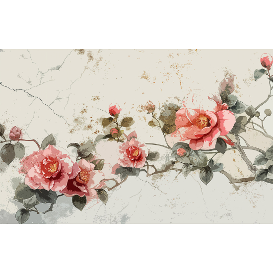 Papel pintado panorámico - Flores