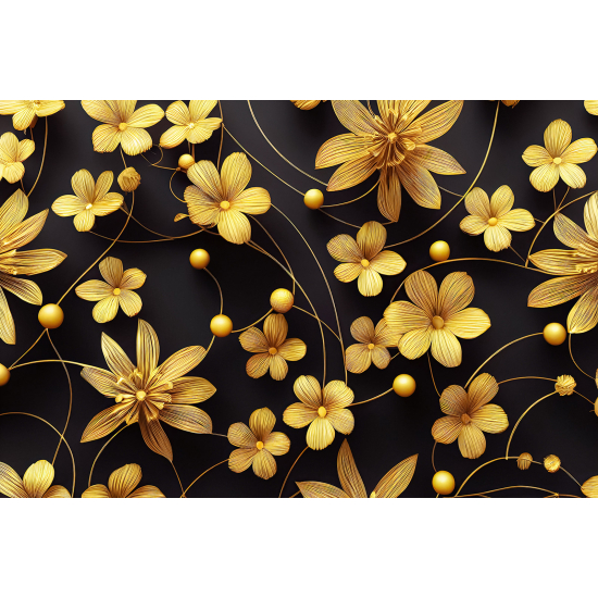 Papel pintado panorámico - Flores 3D