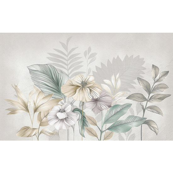 Papel pintado panorámico - Flores