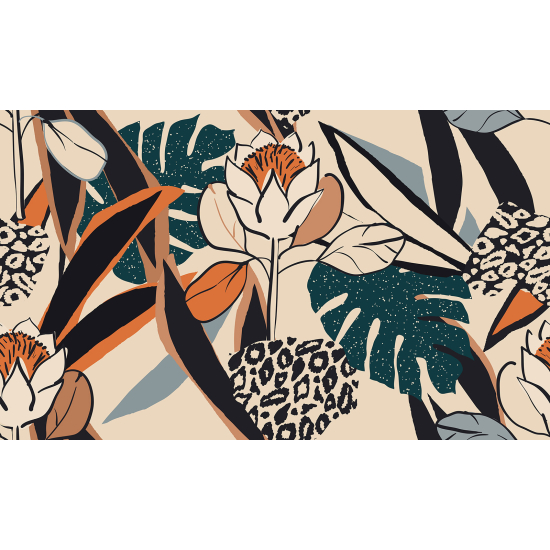Papel pintado panorámico - Flores Diseño