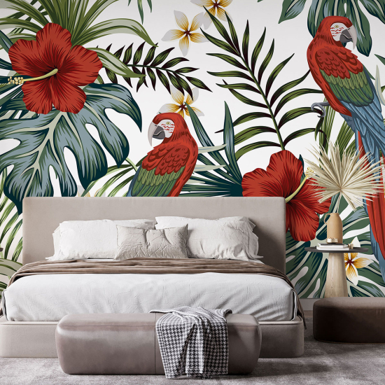 Papel pintado panorámico - Flores Loro