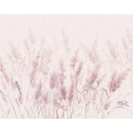 Papel pintado panorámico - Flores Pájaros