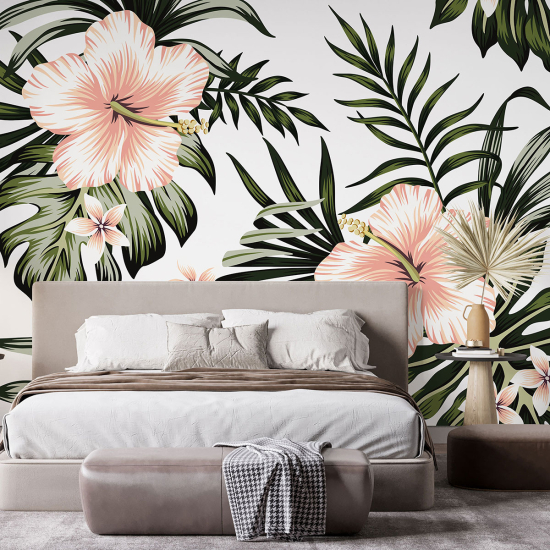 Papel pintado panorámico - Flores tropicales