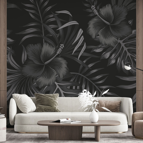 Papel pintado panorámico - Flores tropicales