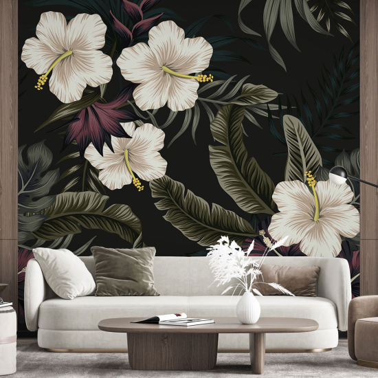 Papel pintado panorámico - Flores tropicales
