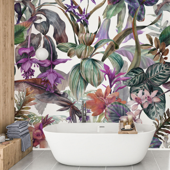 Papel pintado panorámico - Flores tropicales