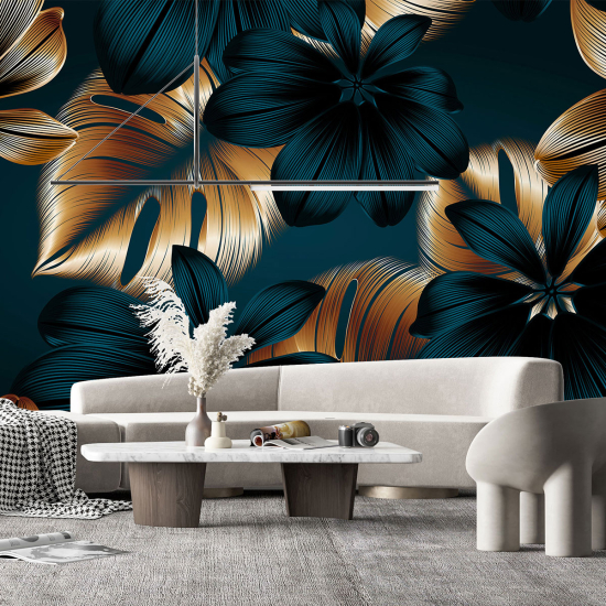 Papel pintado panorámico - Flores tropicales