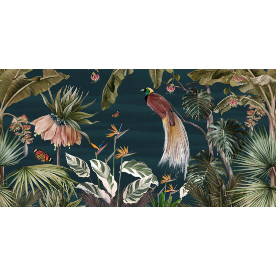 Papel pintado panorámico - Flores tropicales