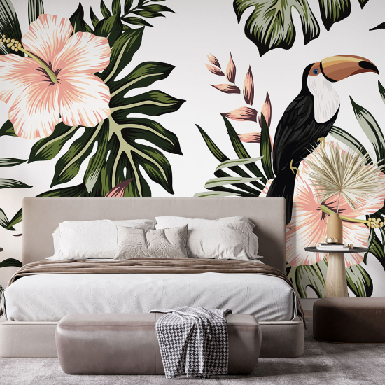 Papel pintado panorámico - Flores Tucán