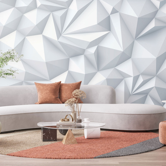 Papel pintado panorámico - Formas Geométricas Efecto 3D