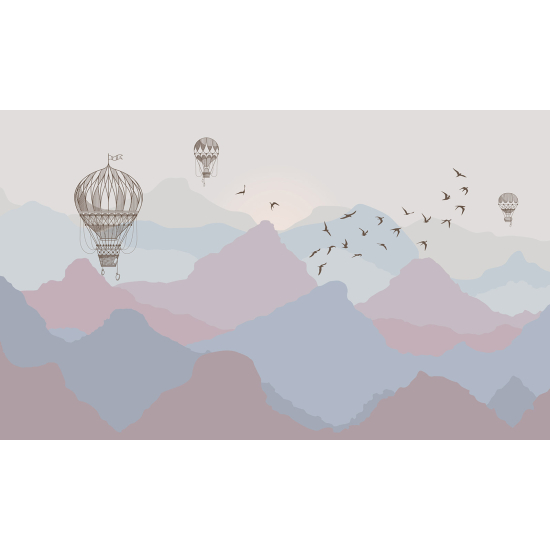 Papel pintado panorámico - Globos aerostáticos