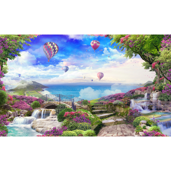 Papel pintado panorámico - Globos aerostáticos