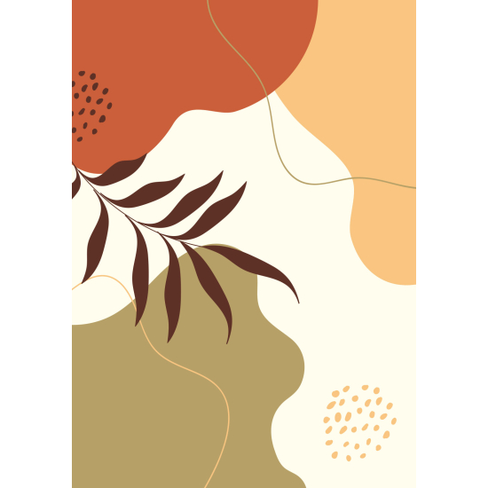 Papel pintado panorámico - Hoja Boho