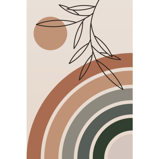Papel pintado panorámico - Hoja Boho